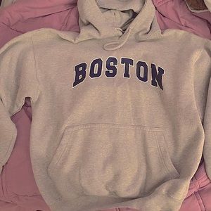 gray “Boston” hoodie